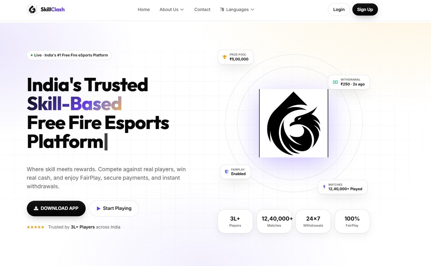 SkillClash: Free Fire Esports Tournament Platform